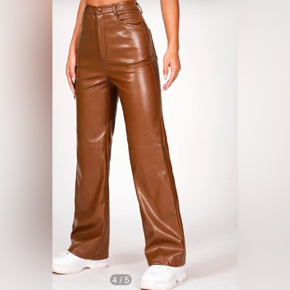 Shein xxs petite, caramel color faux leather. *notice broken zipper.​​